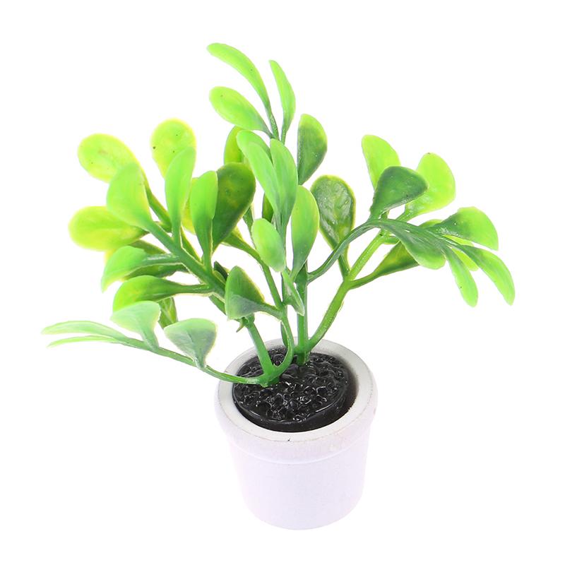 1:12 Doll House Mini Potted Small Green Plant Decoration Ornaments