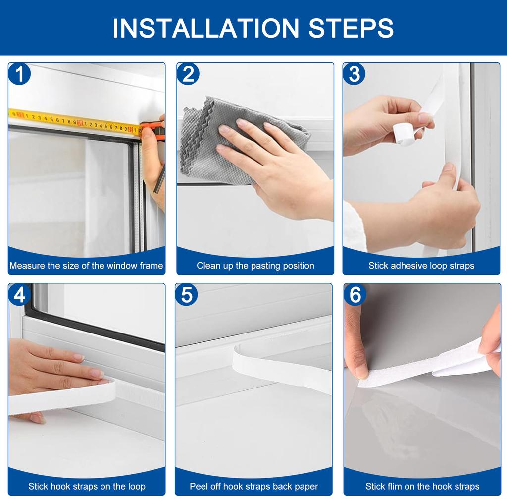 47 In. X 63 In. Indoor Window Insulation Kit for Winter Keep Cold Out