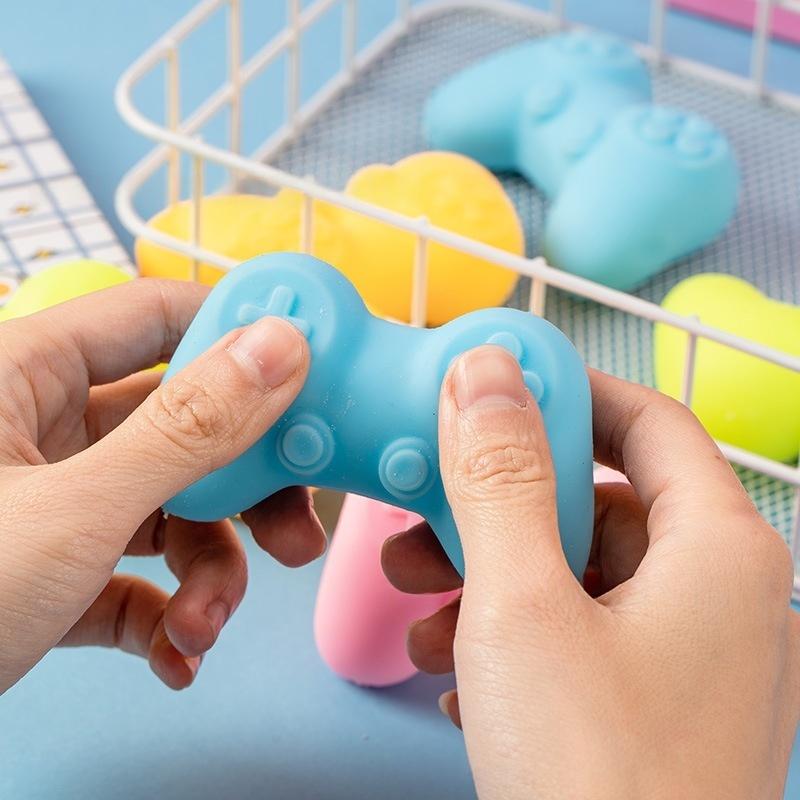 

2Pcs Stretch Slow Rebound Stress Relief Fidget Toy Game Pad Toys Kawaii Stress Ball Mochi Squishies For Kids Gifts one size