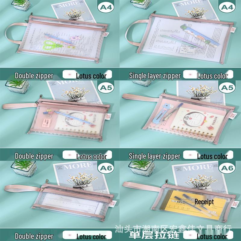 Multi-Compartment Student File & Pencil Organizer Bag