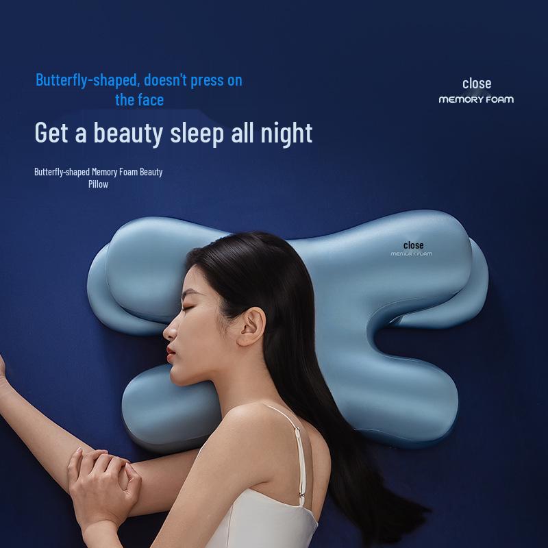 

Anti-Wrinkle Memory Foam Pillow: Zero-Pressure, Side Sleeper, Neck Protection & No Ear Pressure 35x60cm/Single - With Gift Box