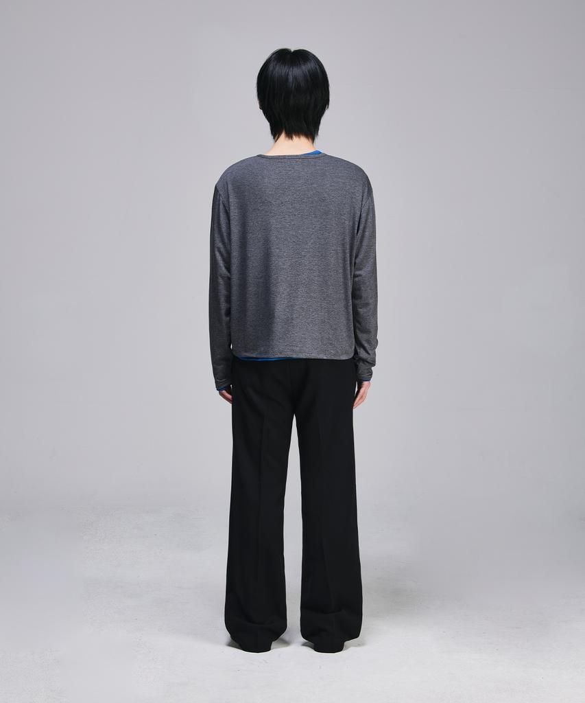 SIGNATURE [Summer Fabric Added] Semi-Bootcut Slacks [Black]