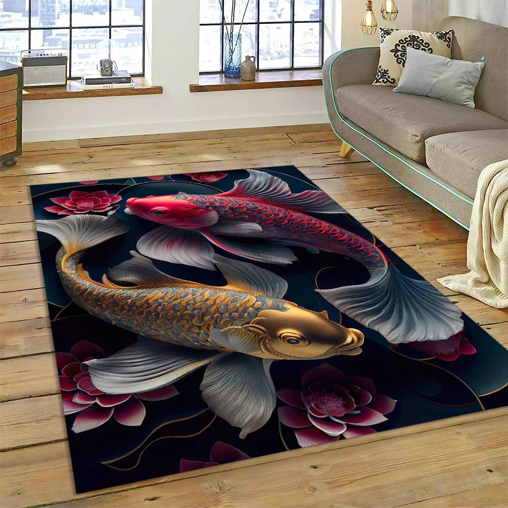 3D Naturalize Yin and Yang Chinese Tai Chi Carpet Rug for Home Living Room Bedroom Sofa Doormat Decor,Kids Area Rug Non-slip Mat