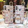 Cartoon Wrist Strap Phone Case For Tecno Spark 7/Spark7T Protective Anti-knock Anti-dust Waterproof Silicone Wristband