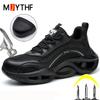 Fashion Work Sneakers Steel toe shoes Safety Boots Protection Shoes Puncture-Proof Indestructible shoes lightweight comfort