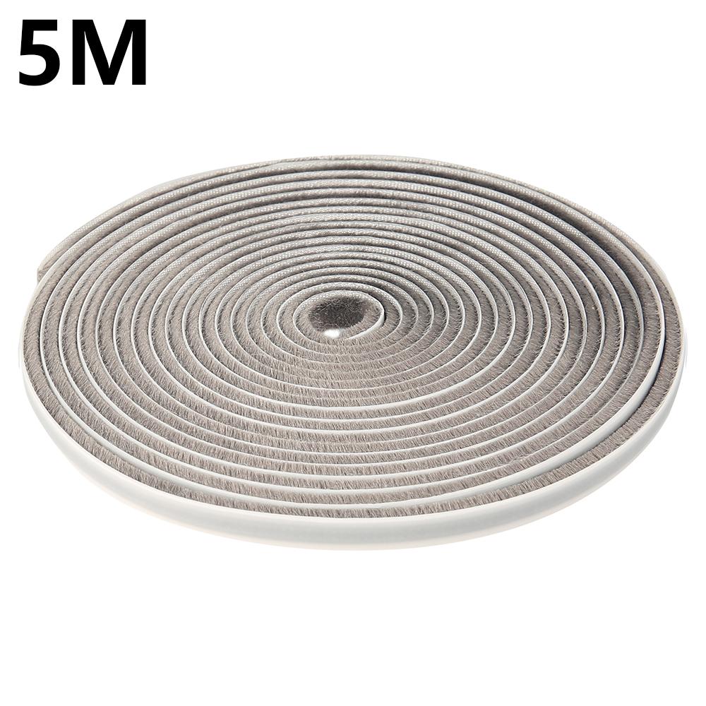 3/2/1Pcs 5M Self-Adhesive Soundproofing Weather Stripping Window Brush Seal Strip Noise Blocker for Windows and Doors Frame Wind