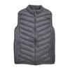 Men Cotton Vest Stand Collar Sleeveless Zipper Closure Thermal Jacket with Pockets Solid Color Winter Waistcoat