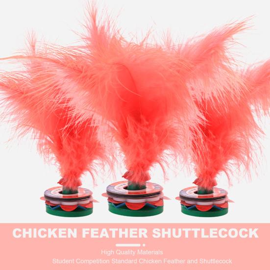 Kick Shuttlecock Stable Base Bright Color Improve Hand-eye Coordination Fluffy Primary Secondary School Students Game Shuttlecock Foot Sports