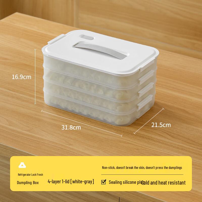 Stackable Dumpling & Food Storage Container for Refrigerator