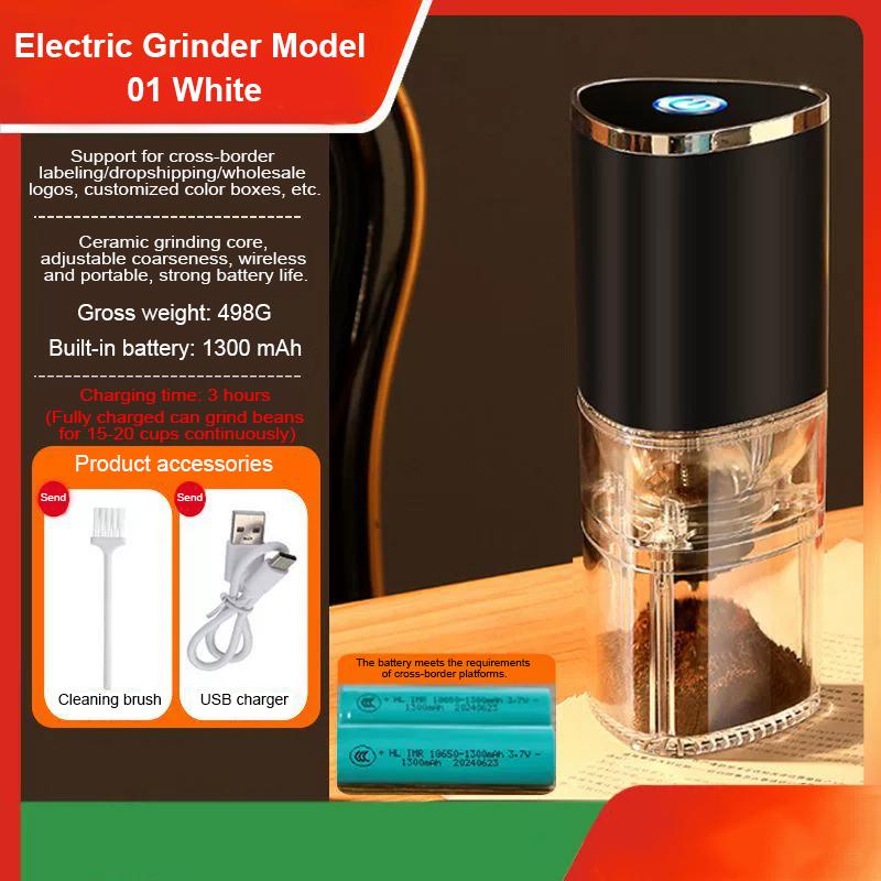 Przenośny elektryczny młynek do kawy TYP C USB Charge Ceramiczny rdzeń mielący Domowy młynek do mielenia ziaren kawy