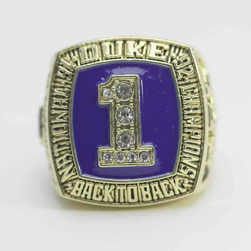 1992 NCAA Duke Blue Devils Basketball Championship University Ring Size 11