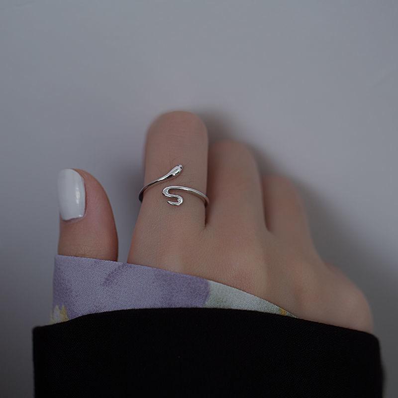 Fashion Ladies Simple Snake Adjustable Open Rings Jewelry