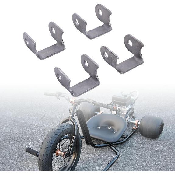 4Pcs Shock Swing Arm Weld On Mounting Bracket Kit Steel Alloy Secure Fixation Weld On Shock Mounts Bracket for ATV Dirt Bike UTV Go Kart