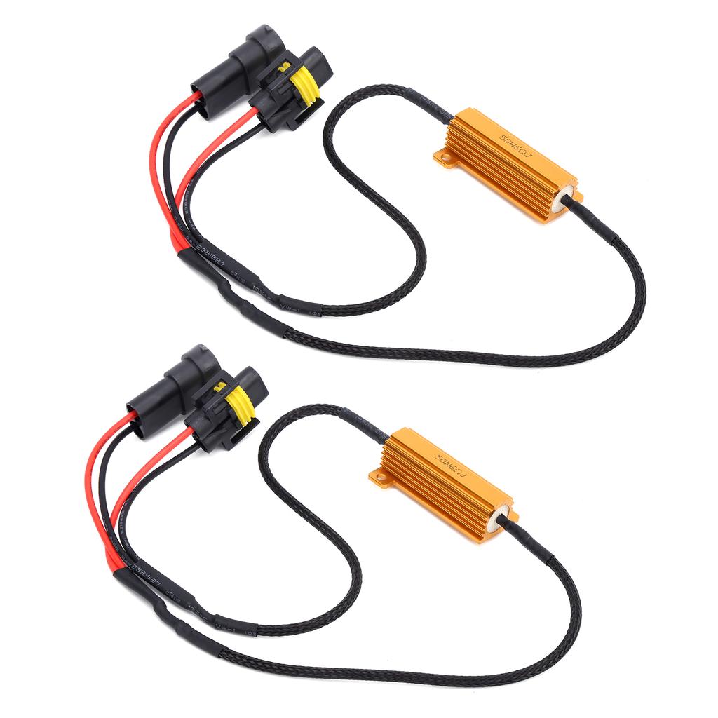 2PCS Load Resistor Adapter 50W 6 Ohm H11 880 881 LED Metal for Turn Signals Fog Light
