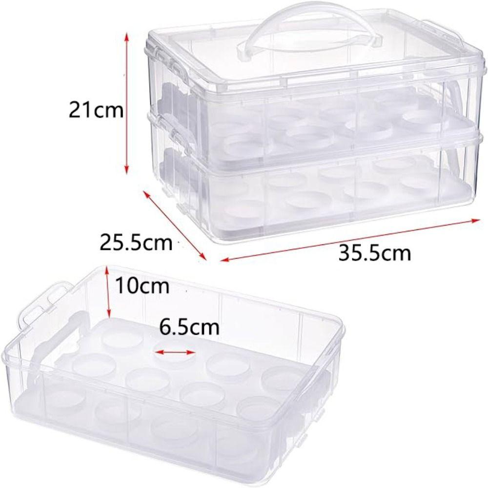 2 Tier Cupcake Storage Box Transparent Cupcake Containers Cupcake  Holder Cupcake Carrier  Party