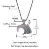 Hip Hop Necklace Personality Diamond Wave Hipster Pendant Ins Fashion Versatile Men's Pendant