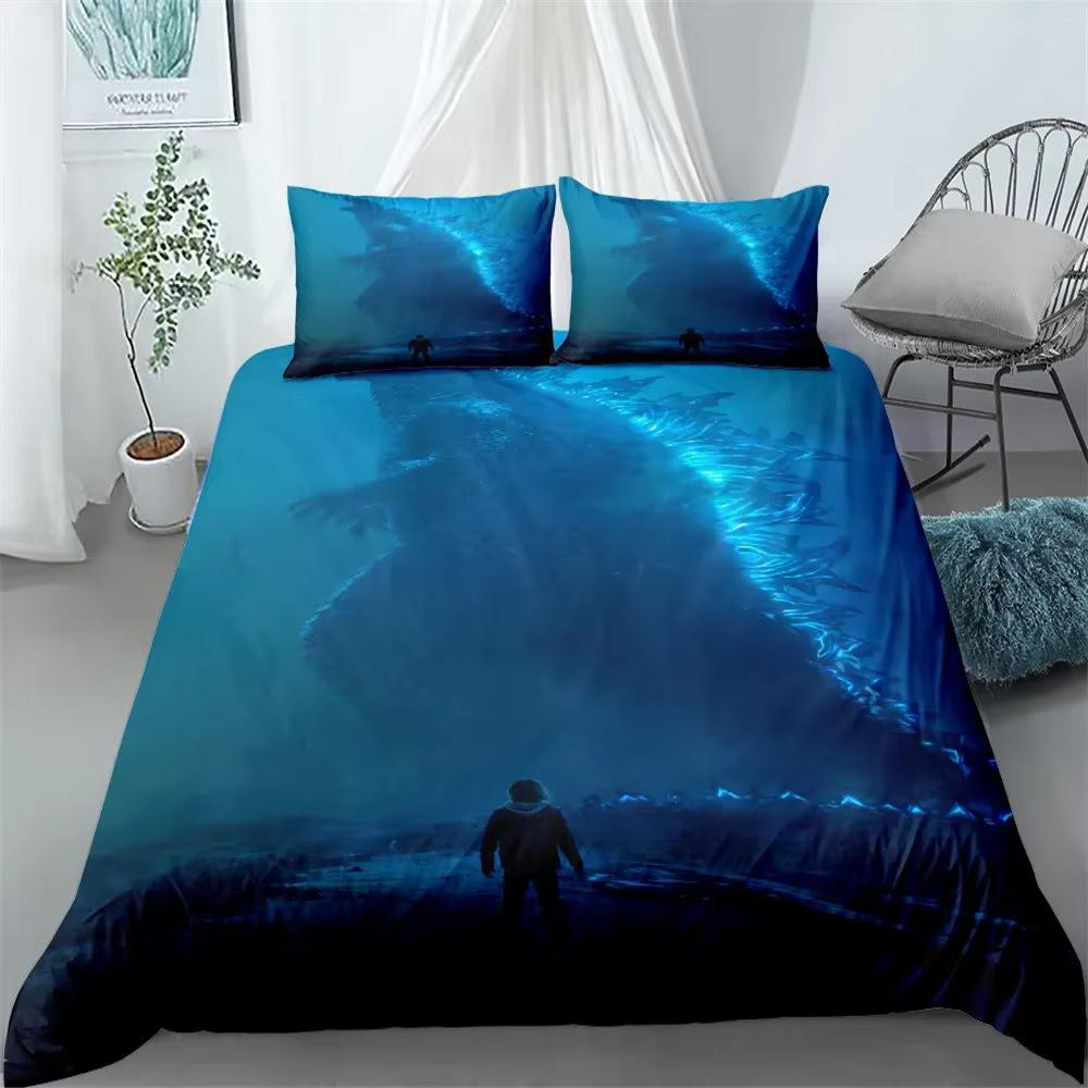 Dinosaur-themed Down Comforter Set - Bedding Set - 3-piece Duvet Cover Set 135*200cm