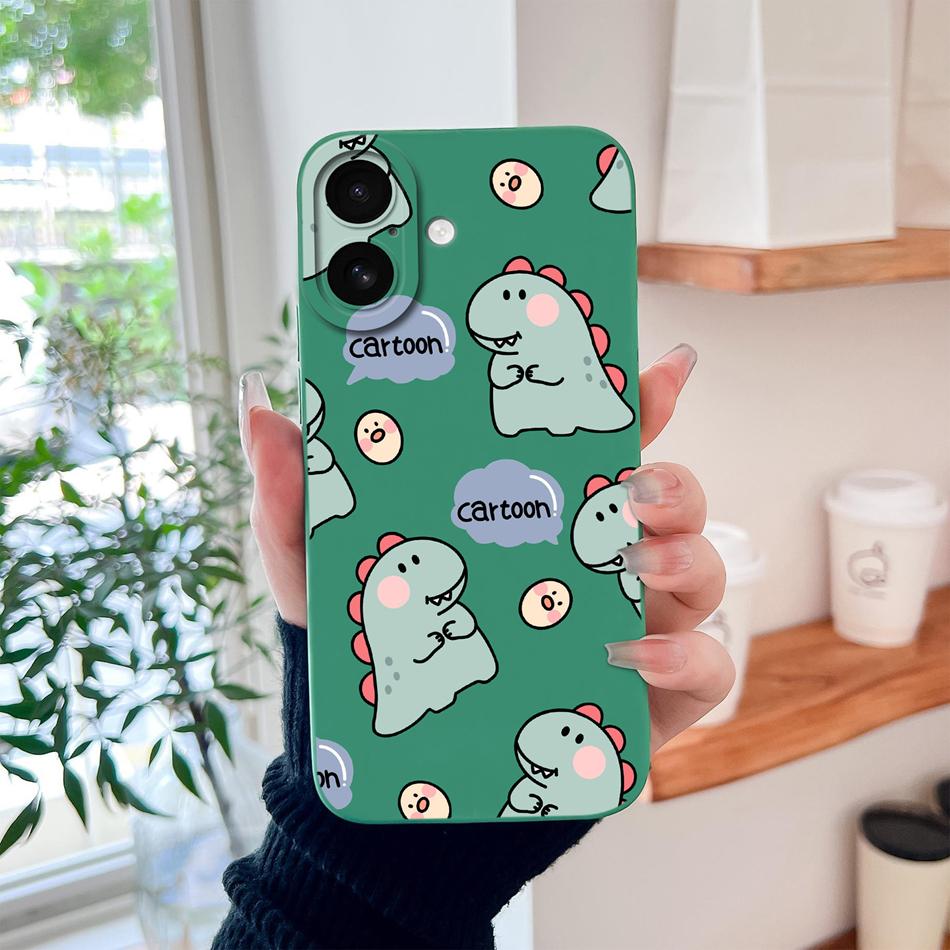 For iPhone 17 Pro Max / iPhone Air Phone Case Lovely Cartoon Liquid Silicone Full Coverage Anti Drop Bumper For iPhone17 Fundas