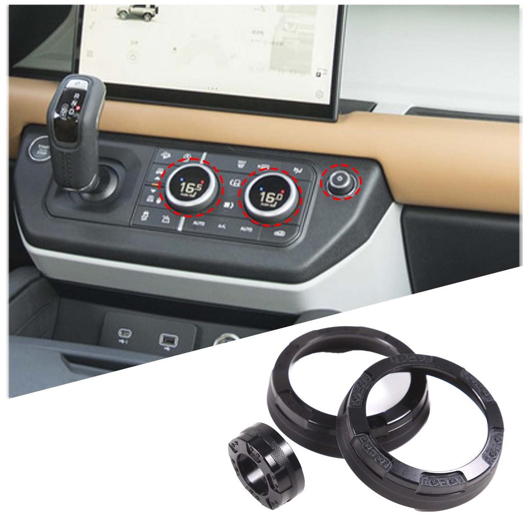 For Land Rover Defender 110 2020-2024 Aluminum Car Air Conditioning Knob Reversing Mirror Adjustment knob Cover Car Accessories