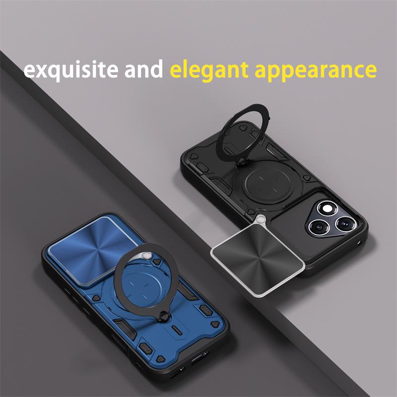 For Honor400Lite 5G Case Slide Lens Camera Shockproof Armor Phone Case For Honor 400 Lite Honer 400Lite Light Ring Holder Cover