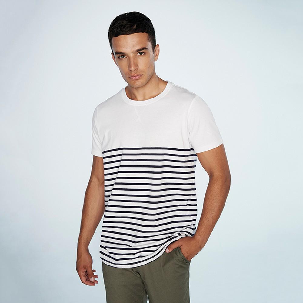 Front Row Adults Unisex Breton Striped T-Shirt