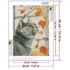 5d DIY Diamond Painting Cross Stitch Cute Cat Diamond Embroidery Mosaic Full Round Drill Maple Leaves Home Decor