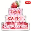 Vintage Acrylic Sign, Acrylic Strawberry Decoration - Cake-like Base With, Kitchen, Bathroom, Dining Table, Office, Living Room Decor - Birthday