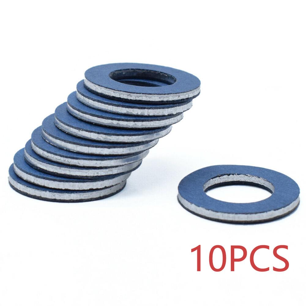 TIMOTRAS 10PCS Oil Drain Plug Oil Drain Screw Gasket Outer Diameter 21MM Inner Diameter 12MM OE9043012031 Sealing Pad