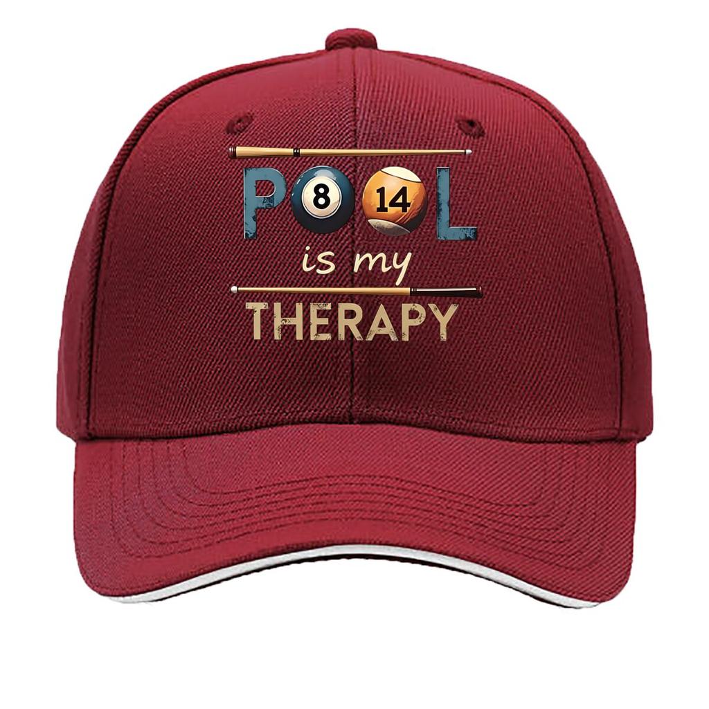 UnisexS Casual Baseball Cap with Pond is My Relax Design Billiard Cue Graphic Fabric Light Sandwich Baseball Cap