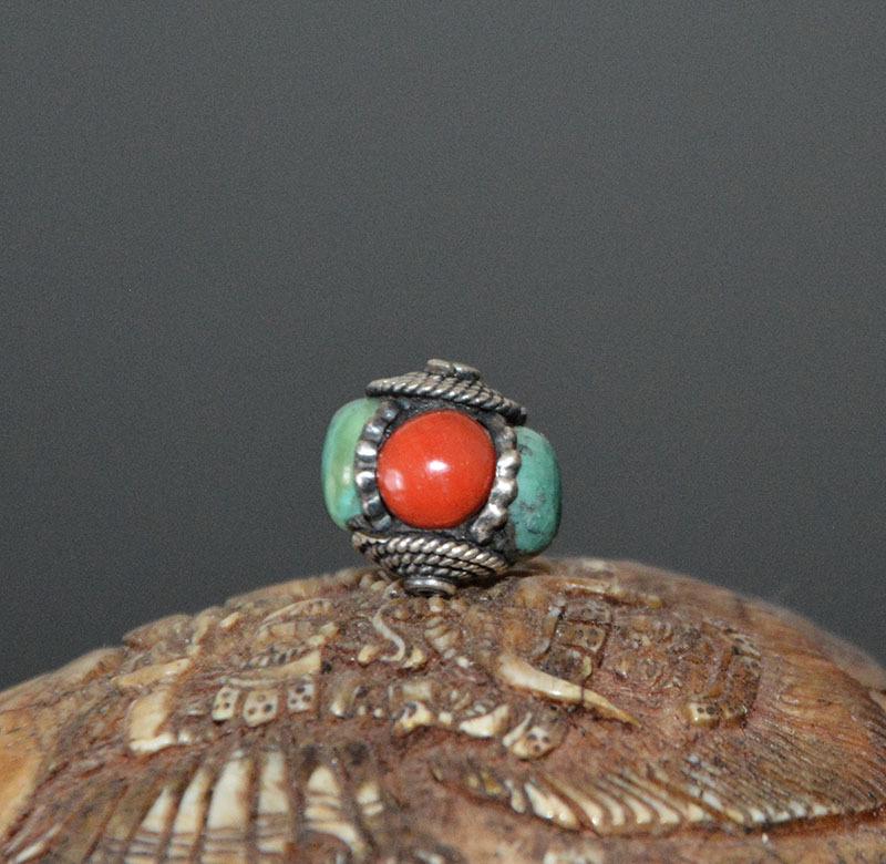 Turquoise & Red Coral Pumpkin Beads - High-Quality Spacer Accessories for Bracelets & Necklaces