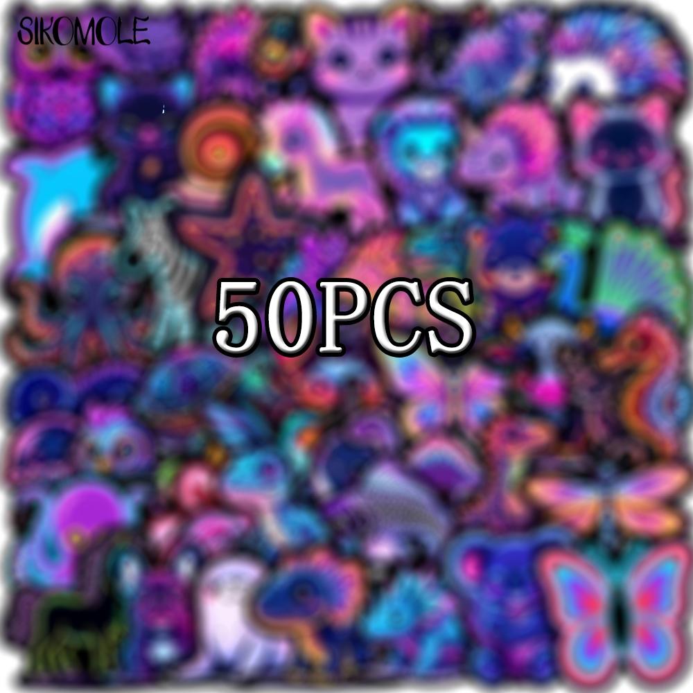 1050 100PCS Neon Style Animal Stickers Cute Kawaii Panda Cat For DIY Suitcase Laptop Luggage Graffiti Sticker Decal Kids Gift