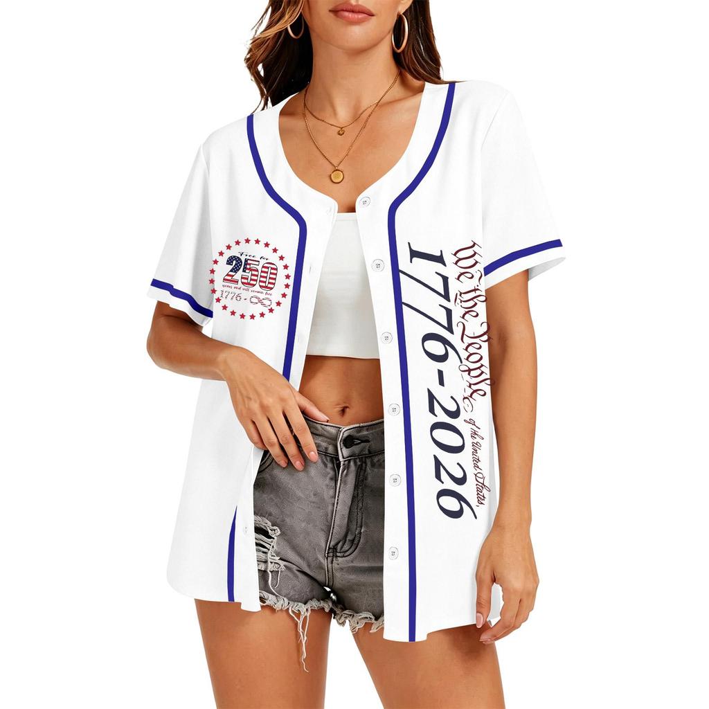 Unisex Baseball-Trikot mit Knopfleiste, bedrucktem Text und Grafikdesign, leichte Freizeit-Sportbekleidung für Erwachsene