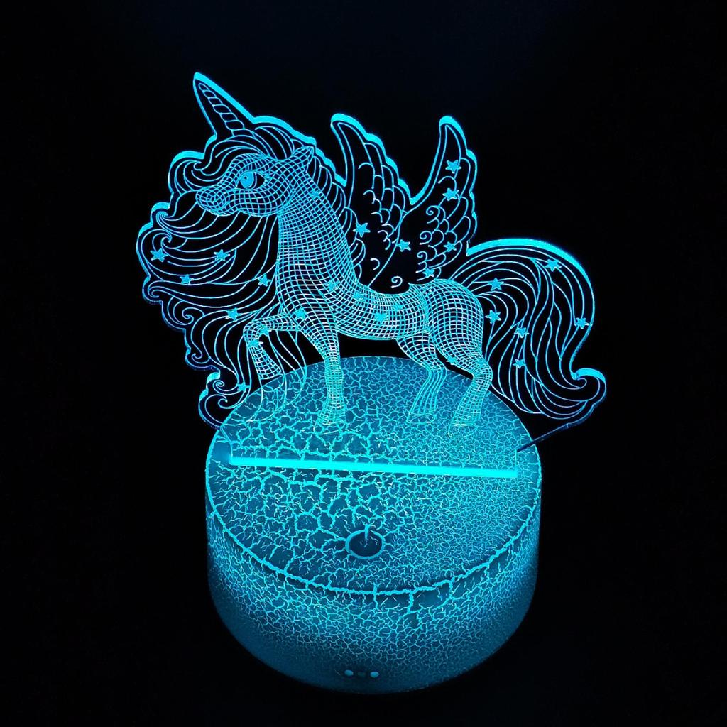 Unicorn Night Light For Children, Illuminated, Horse, Desk Lamp + Remote Control