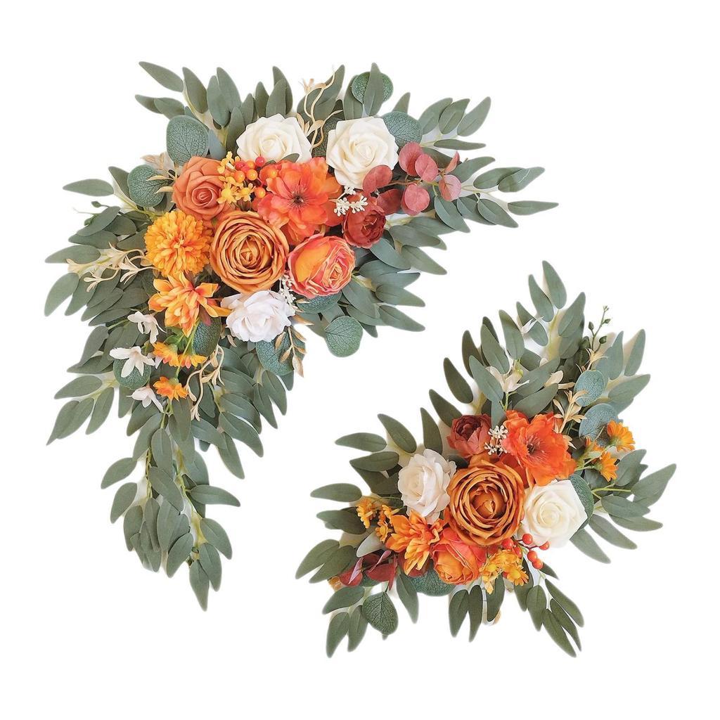 Artificial Flower Swag Set Wedding Decor Handcraft Hanger Wreath Wedding
