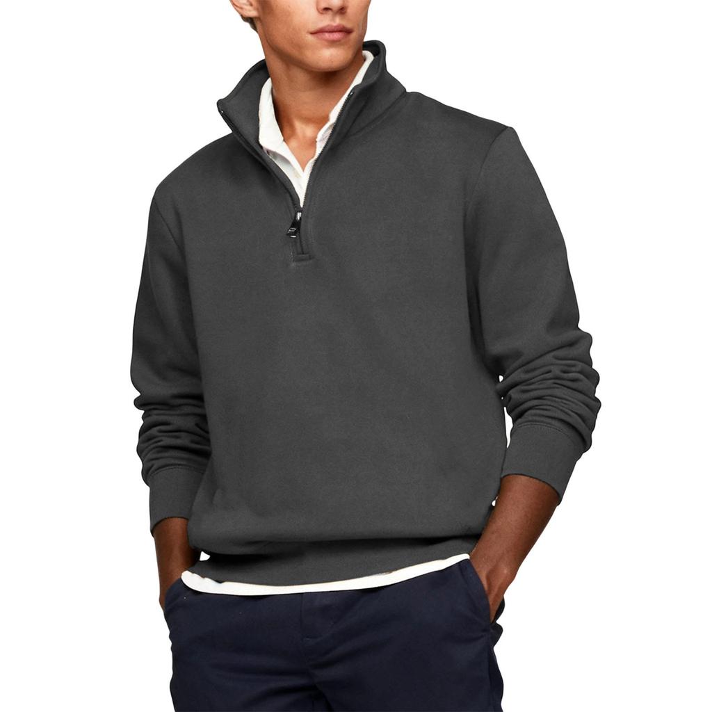 Men's Leisure Sports Half Zipper Long Sleeves Hoodie