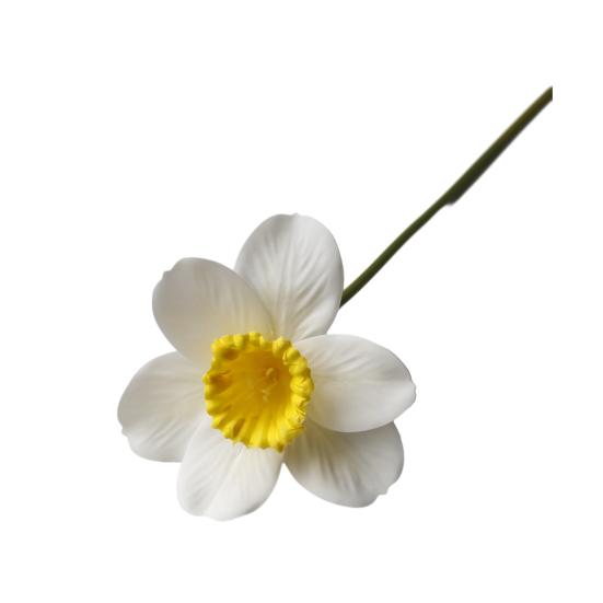 Artificial Daffodil Flowers 14.9 Inches Faux Narcissus Flower Spring Fake Flower Arrangement for Home Wedding Indoor Decor