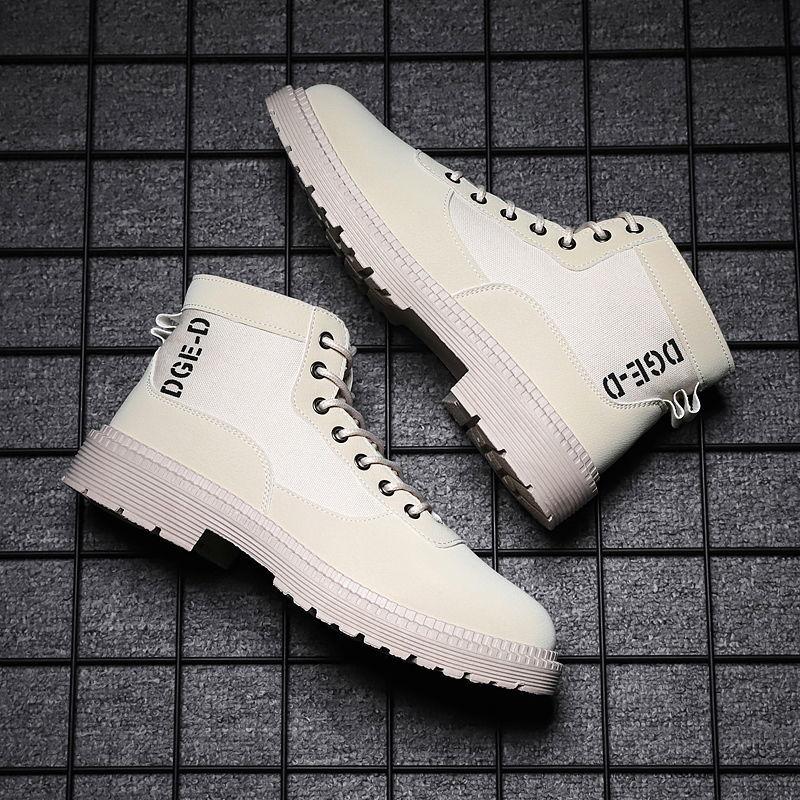 Stiefel Herren Winter Britisch All-Match High-Top Schuhe Herren Workwear Trendschuhe Kurze Stiefel Mid-Top Herrenschuhe