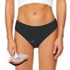 Women's Spring and Summer Sexy No Trace Ice Silk Four Layers of Waist Physiological Underwear