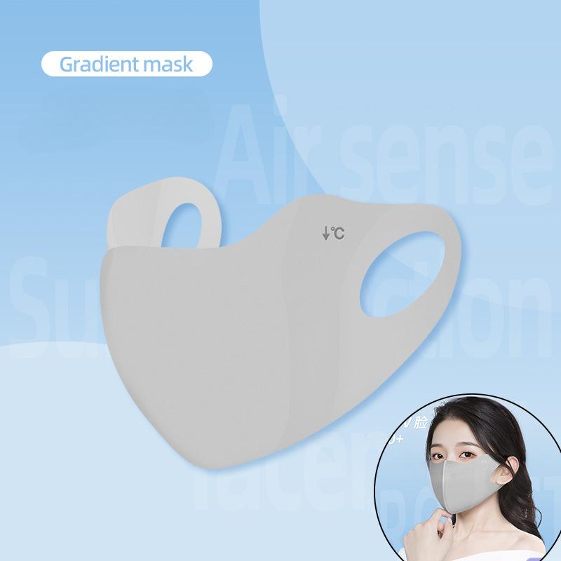 Sunscreen Mask, Female, Outdoor In Summer, Breathable Ice Silk, Eye Protection, Facial Contouring, Gradient Sunscreen Mask