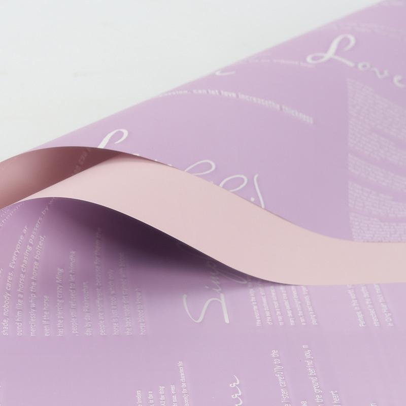 20Pcs Waterproof Floral Wrapping Paper Double Sided Elegant Letter Printed Bouquet Packing Material Bouquet Wrapping Paper