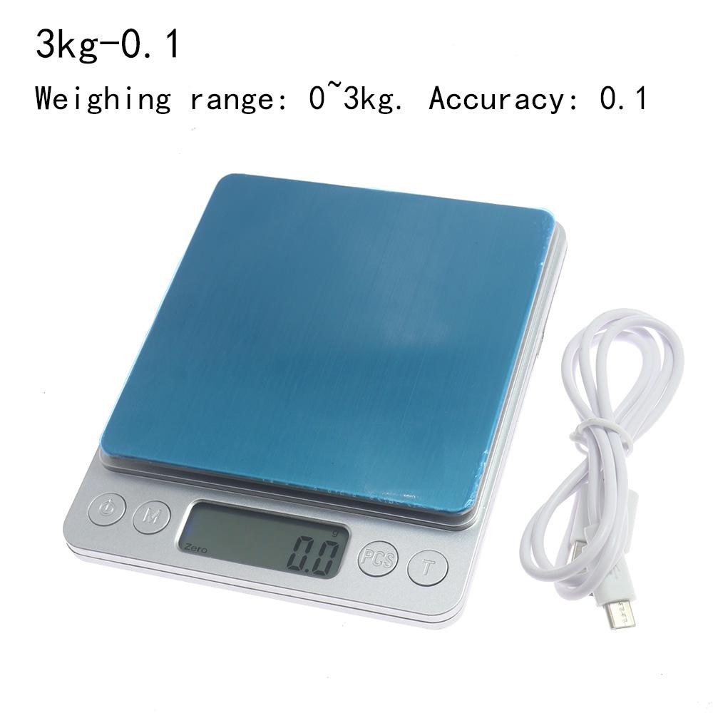 

USB зарядка литиевая батарея мини прецизионные ЖК-цифровые кухонные электронные весы весы для выпечки чая 3 кг/0,1 500 г/0,01