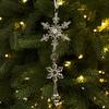 Transparent Acrylic Christmas Tree Ornaments Sparkling Design Hanging Pendant Style Snowflake Pendant Decorations
