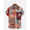 Summer short-sleeved men's shirts retro design shirts