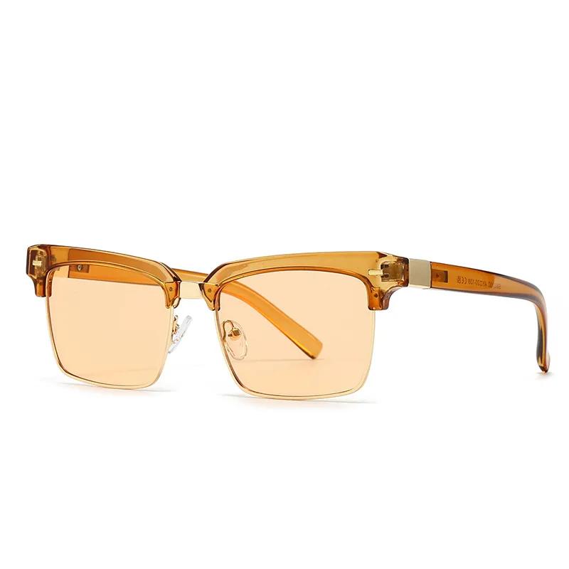 Luxury Brand Designer Retro Eyebrow Metal Frame Square Sunglasses Women For Men Sun Glasses Punk Popular Rivet Eyeglasses