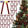24 Velvet Bows for Christmas Trees - Used As Rural Gift Bows for Christmas Home Decoration, Outdoor, and Indoor Occasions