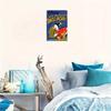 Vintage Uncle Scrooge Tin Sign - 30.48x20.32 Cm Metal Wall Art with "Les Astuces De Uncle Picsou" Design - Perfect for Office, S