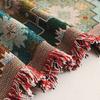 Bohemian Durable Fringe Sofa Towel Ethnic Style Printed Skin-Friendly Knee Blanket Four Season Universal Chenille Home Textile