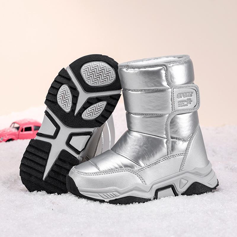8897 children's snow boots cotton boots winter high-top sleeve Velcro waterproof boys and girls large cotton children classmates