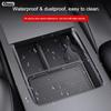 For Tesla Model Y Juniper 2025 Storage Box Center Armrest Hidden Box Cup Holder Organizer Interior Accessories