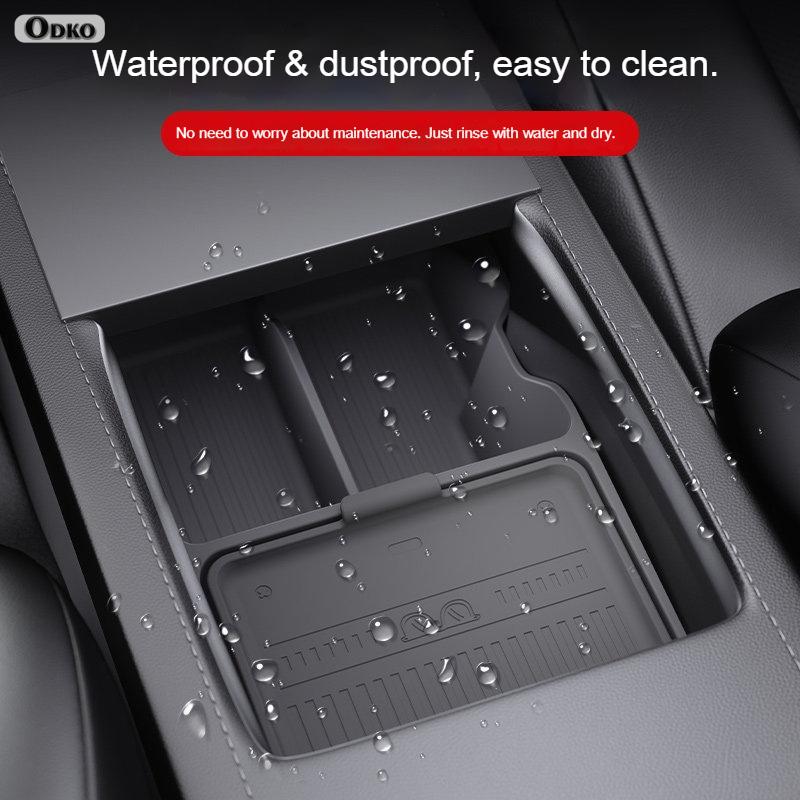 For Tesla Model Y Juniper 2025 Storage Box Center Armrest Hidden Box Cup Holder Organizer Interior Accessories